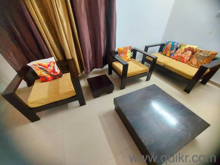 Rajasthani themed low seating solid wood heavy sofa with washable