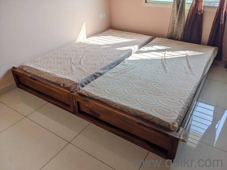 Stackable double bed of sheesham wood without storage Bangalore Quikr