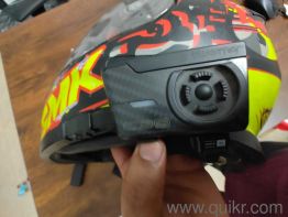 SMK HELMET WITH BLUETOOTH BLUE ARMOUR C30 & GOPRO MIC ADAPTER