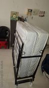 Roll-Away Metal Folding Bed in Black Colour with Mattress - Springtek(3)