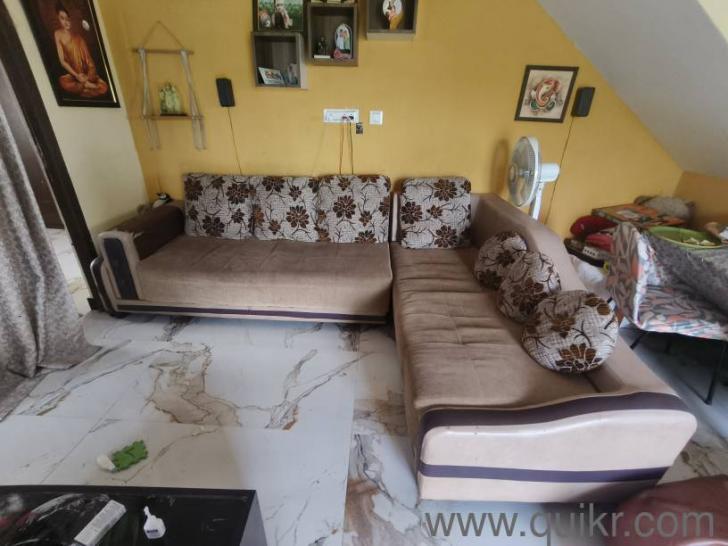 L Shape Sofa with 4 large and 3 small cushions(2)