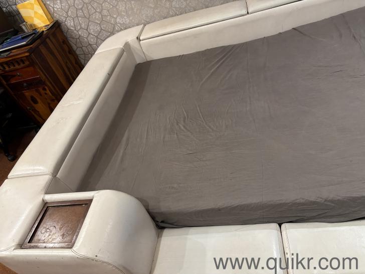 Upholstered bed with double mattress(2)