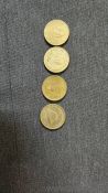 old 1 and 2 rupees coins available and 5 rupees coins available with different historic significance(2)