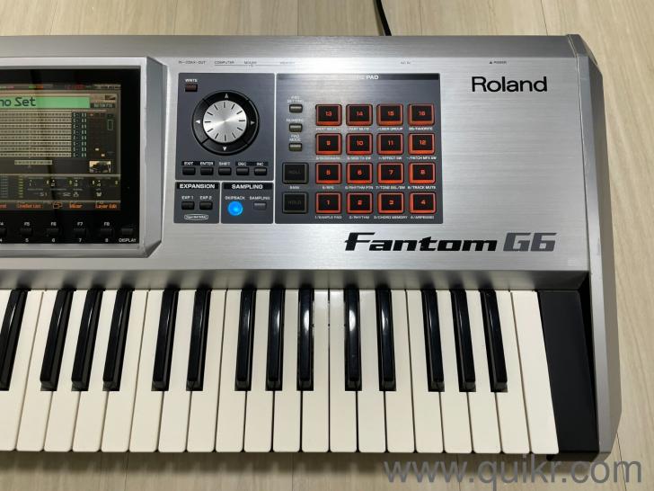 Roland Fantom G6 61-Key Keyboard Synthesizer Music Workstation with Power Cable