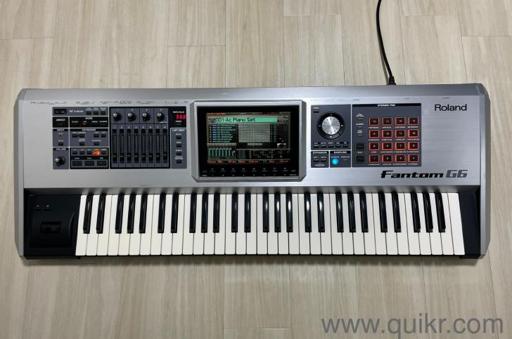 Roland Fantom G6 61-Key Keyboard Synthesizer Music Workstation with Power Cable(2)