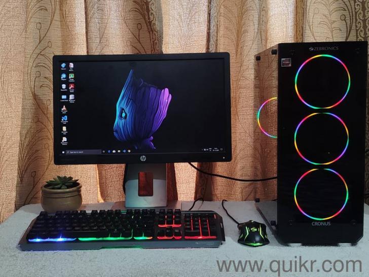 Ryzen 5 Desktop PC Monitor + RGB Cabinet Full Setup