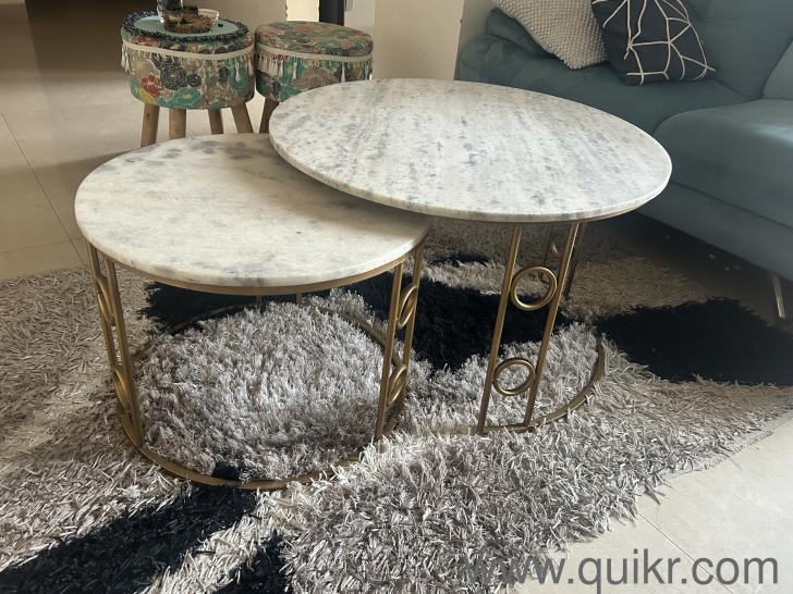 MOVING SALE: Luxurious Marble Center Table Set of 2 (Mint Condition)(2)