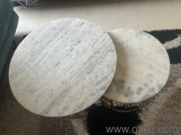 MOVING SALE: Luxurious Marble Center Table Set of 2 (Mint Condition)(1)