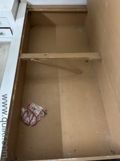 King size double bed with box storage along with 2 side tables and matresses