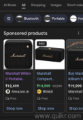 Marshall Willen II Portable Bluetooth Speaker with 17+ Hours of Portable Playtime, Dust & Waterproof (IP67) - Black & Brass.(2)