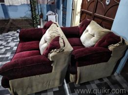 2 Sofa, glass table, dining table(2)