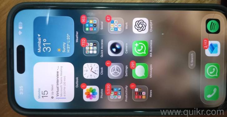 Apple I Phone 15plus Black in Colour with 256GB Ram(2)