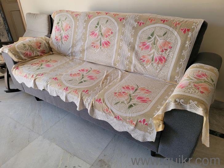 Grey Color Sofa. Seats 3 comfortably. Excellent Condition. Key Feature: Sturdy, non-soft seating that will not sag and is great for back support. Priced for quick sale.(1)