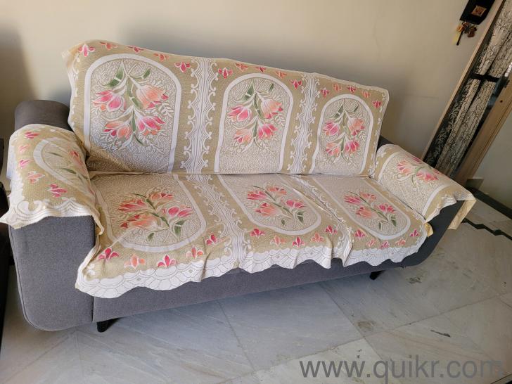 Grey Color Sofa. Seats 3 comfortably. Excellent Condition. Key Feature: Sturdy, non-soft seating that will not sag and is great for back support. Priced for quick sale.