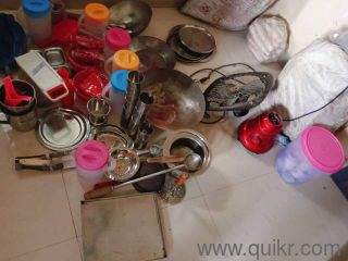 All hotel Saman vikane ahe , tea, nasta , plate, counter, mixer, chair, tea container , price given in list(1)