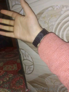 Aura Branded Watch That Features a Matte Black Finish And a Dial With Arabic Numerals.(1)