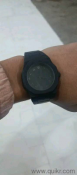 Aura Branded Watch That Features a Matte Black Finish And a Dial With Arabic Numerals.(2)