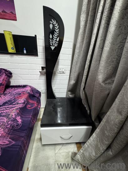 Complete Bed set with side tables and mattresses(2)