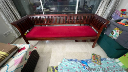 sofa bought from Ikea 2 years ago and a teakwood sofa with 3+1+1 and a center table(2)