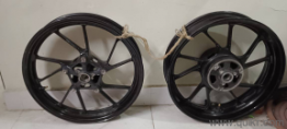 YAMAHA MT15 R15 V4 BIKE BLACK ALLOY WHEELS MT 15 BIKE FRONT AND REAR W