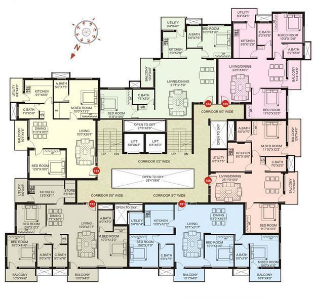 3 BHK 1370 Sq. ft Apartment for Sale in Kulashekara, Mangalore