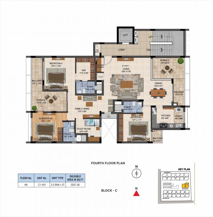 4BHK Apartment for Sale in Hennur, Bangalore at Radiance Floresta(4)