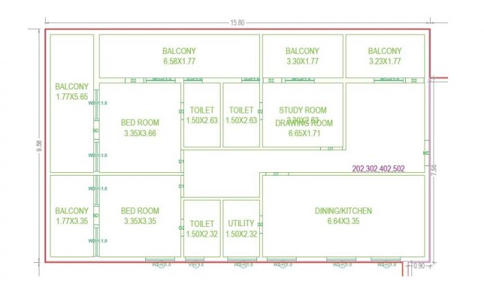 Semi Furnished 3BHK Apartment for Sale in Miyapur, Hyderabad at Vaishnavis Miyapur(4)